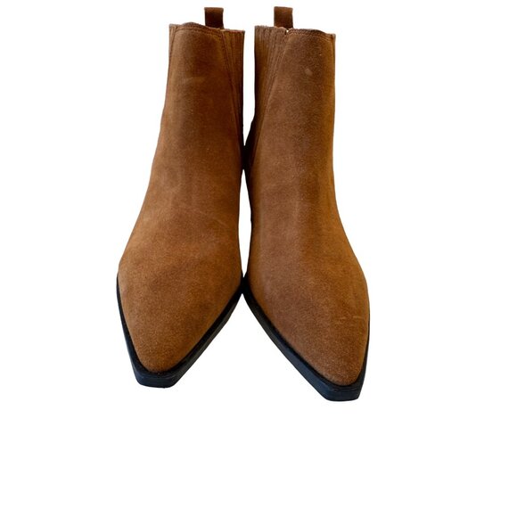 Marc Fisher Yarita Brown Suede Ankle Bootie Size 6M Western Point Toe NWOB - Picture 9 of 10